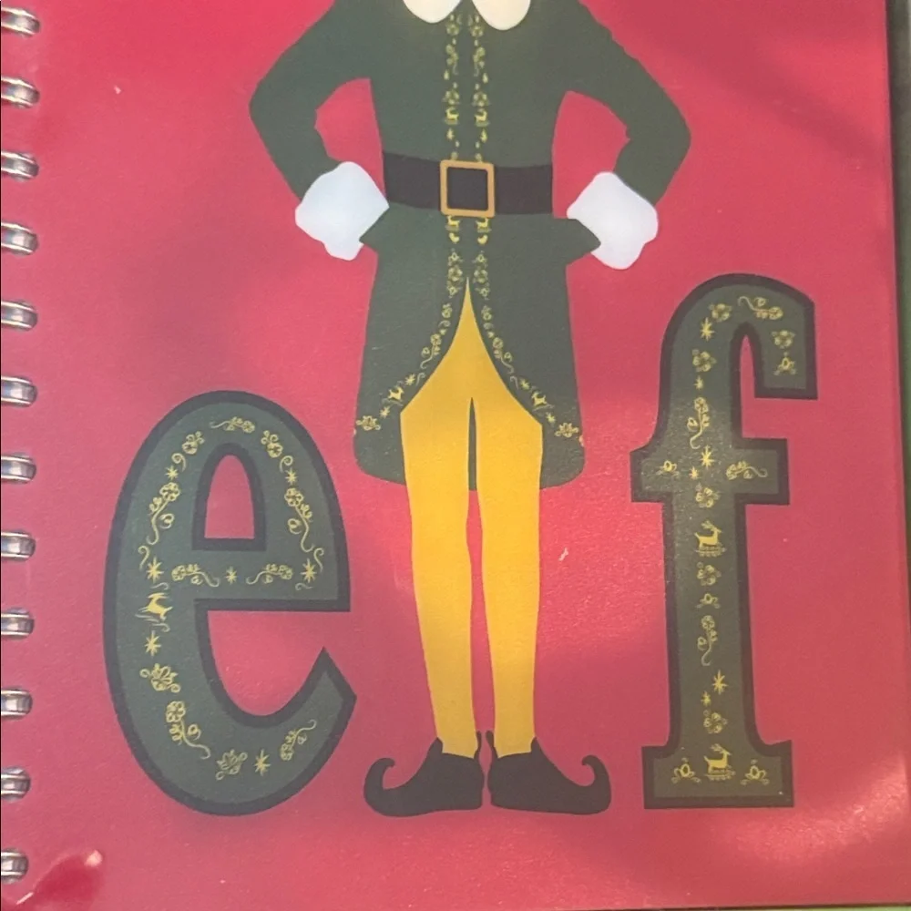 Elf Themed Notebook and Pen Set - Green and Red